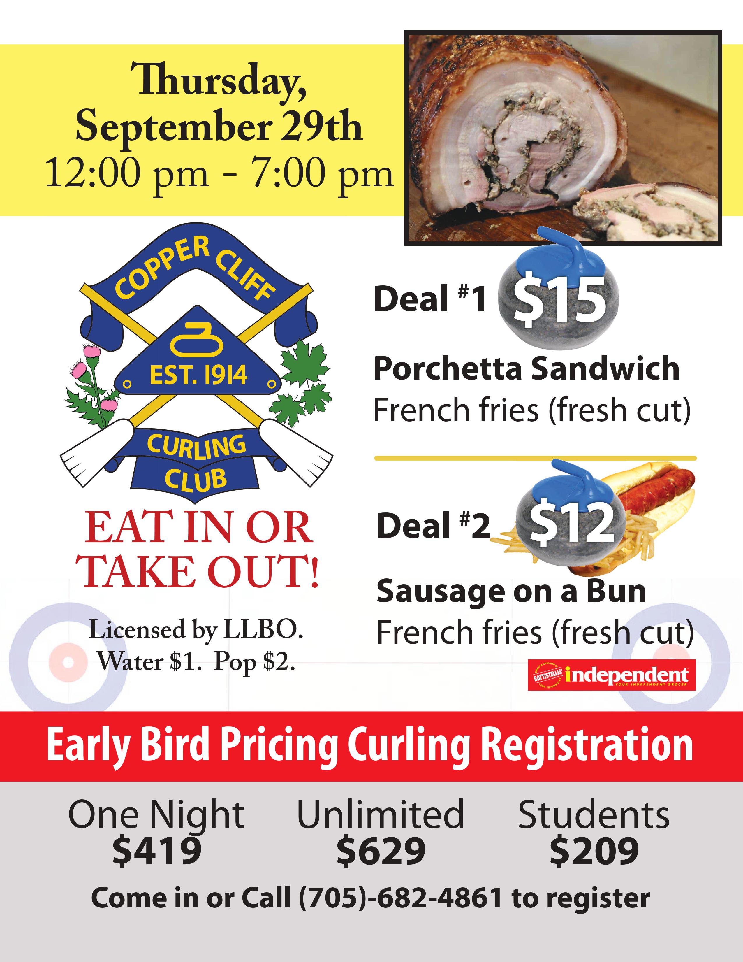 Porchetta Feast and Early Registration September 29th, 2022